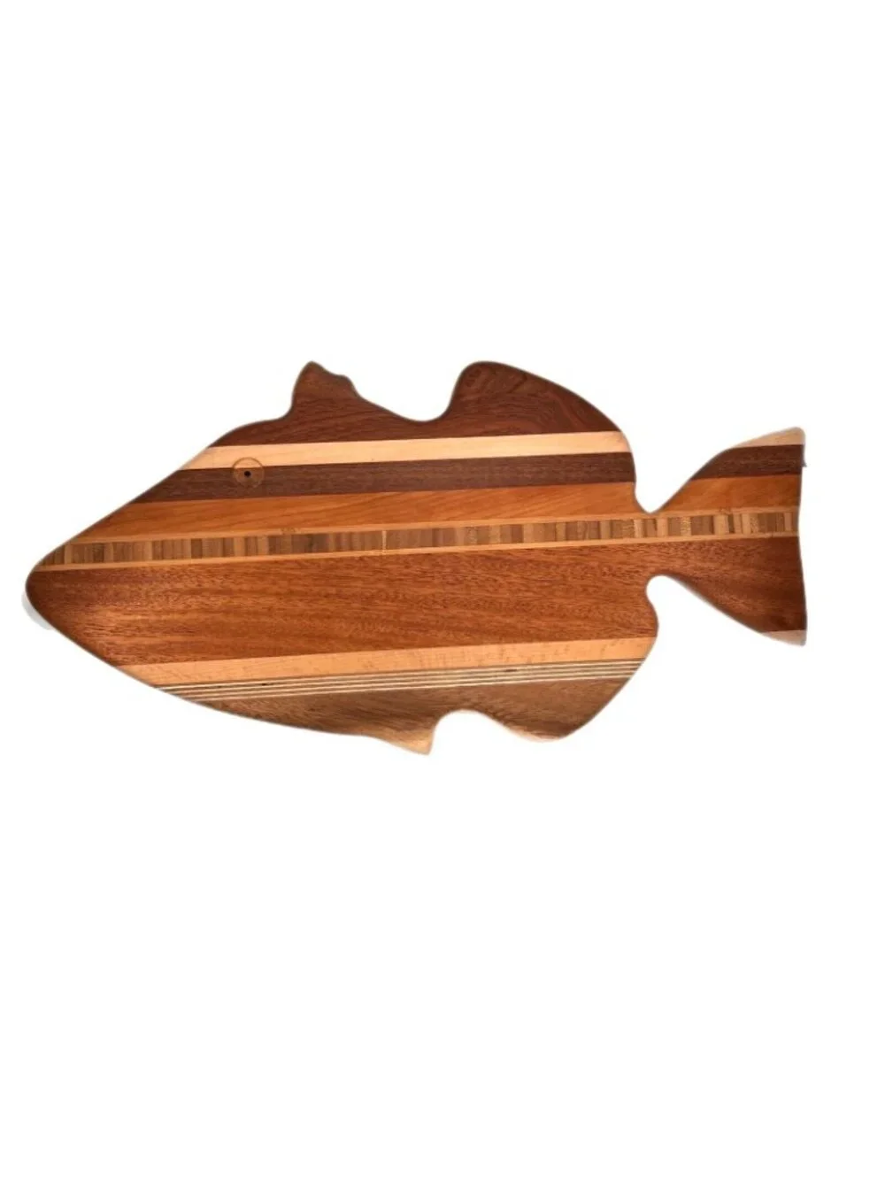 Handmade Inlaid Fish Cutting Board Hard Wood Charcuterie Cheese